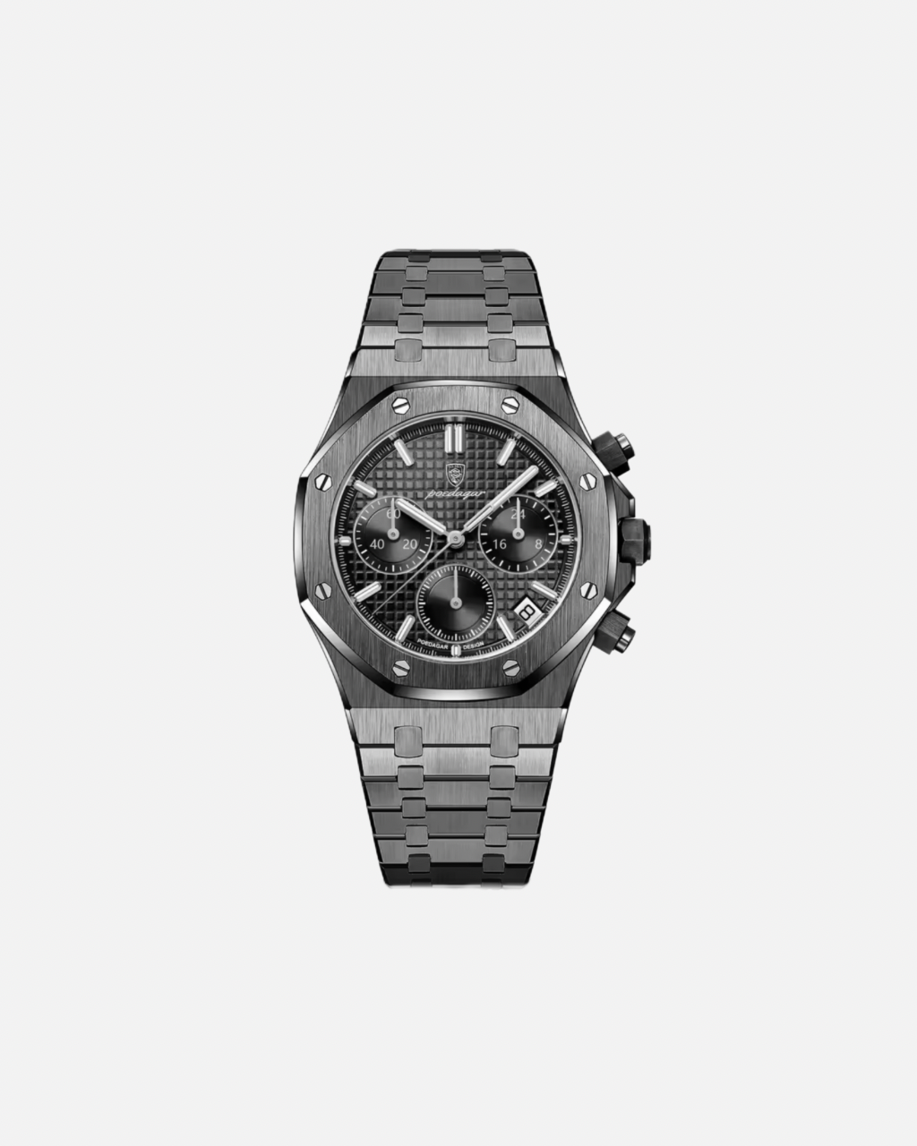 שעון לוח אפור משושה