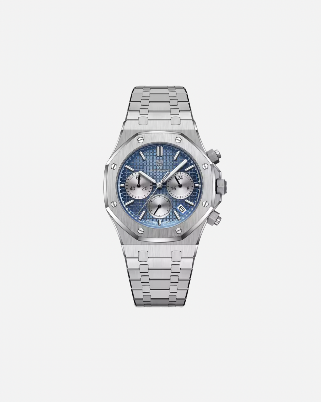 שעון לוח כחול משושה