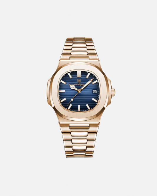 שעון לוח כחול מרובע