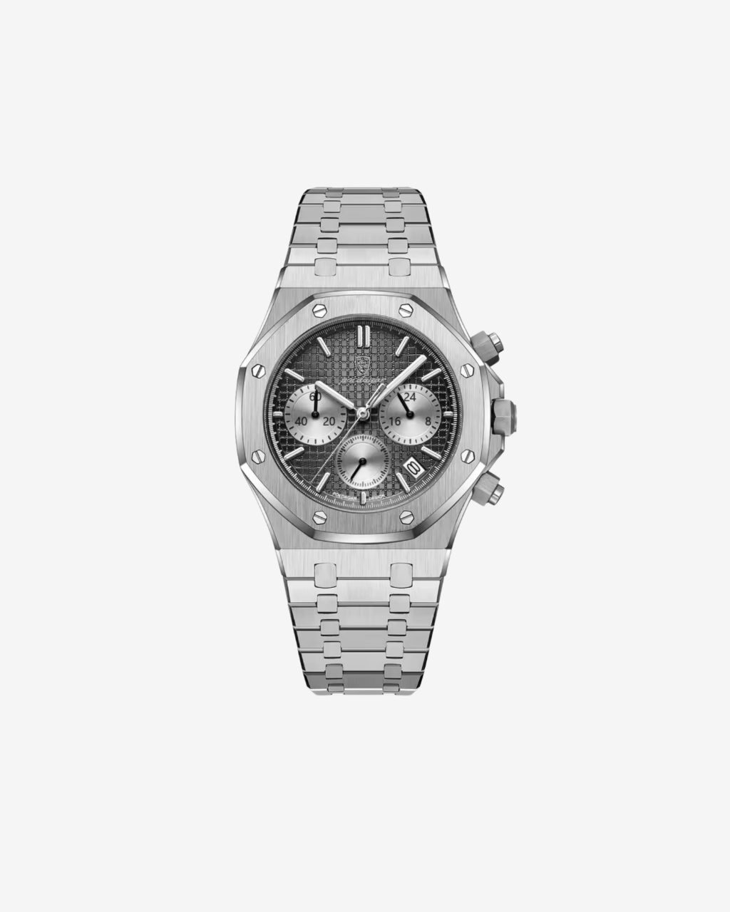 שעון לוח אפור כהה משושה