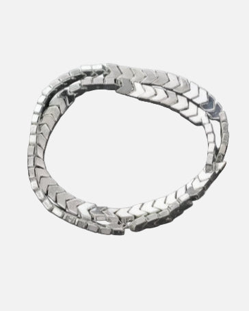 צמיד שרשרת כסוף